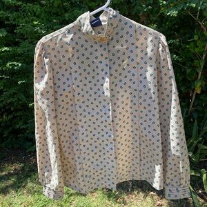 Vintage Carriage Court paisley mock neck blouse size XS/S